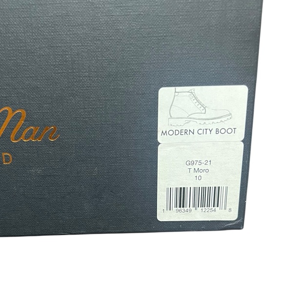 Good Man Brand Men’s Italian Leather‎ Lace/zip Up Modern City Boot Brown Size 10 - Picture 8 of 12